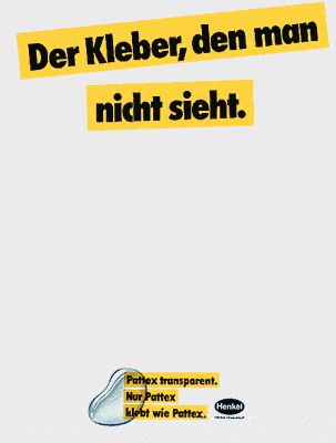 Anzeige: Pattex transparent